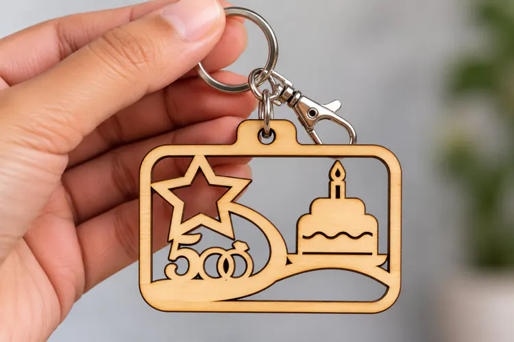 Rectangular Castle Keychain SVG rectangular castle keychain