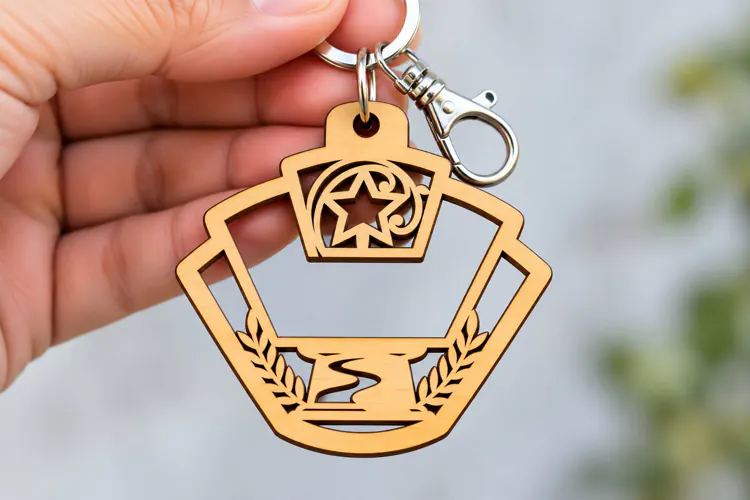 Geometric Landscape Keychain SVG geometric landscape keychai