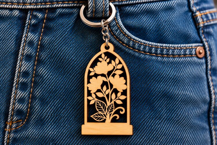 Gothic Arch Tree Keychain SVG gothic arch tree keychain example image 1