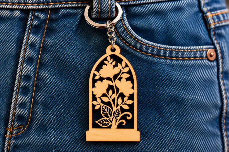 Gothic Arch Tree Keychain SVG gothic arch tree keychain