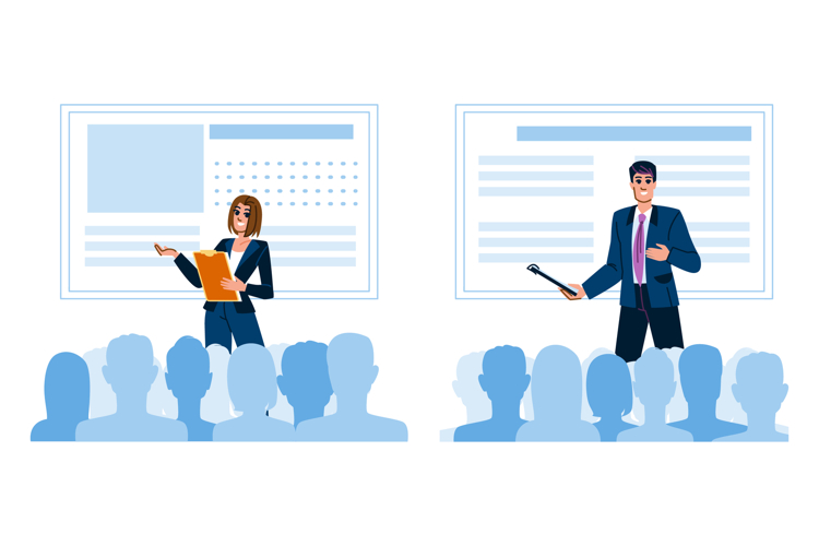 networking leader conference vector