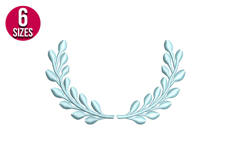 Leaf Border Machine Embroidery Design - 6 Sizes example image 1