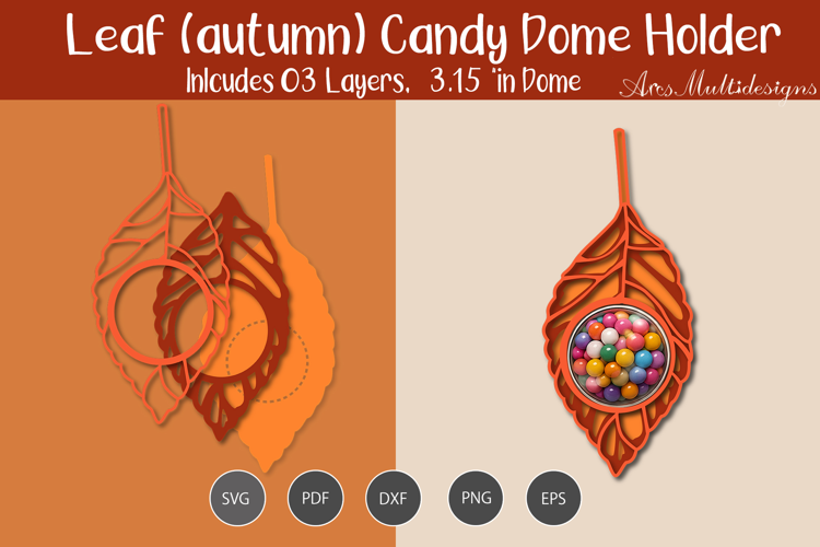 Autumn Leaf candy dome SVG