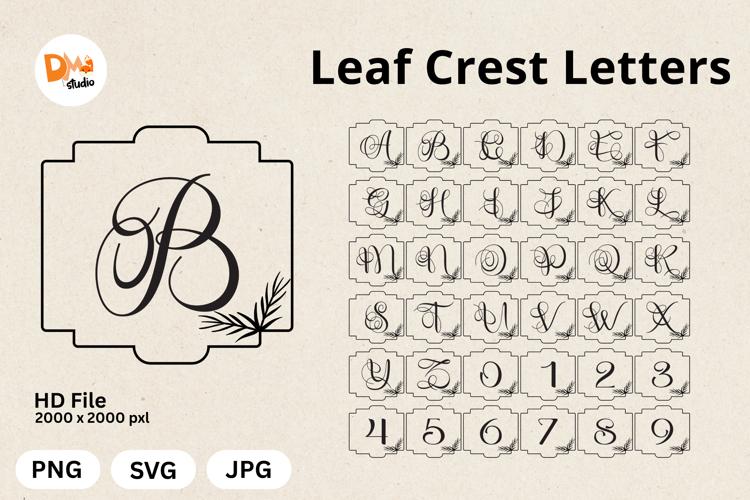 Leaf Crest Letters