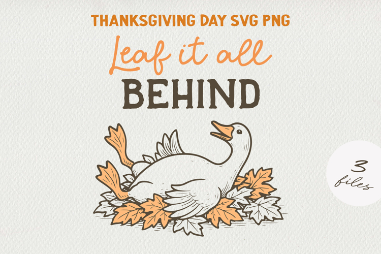 Thanksgiving Goose Quote Clipart | Retro Fall PNG SVG