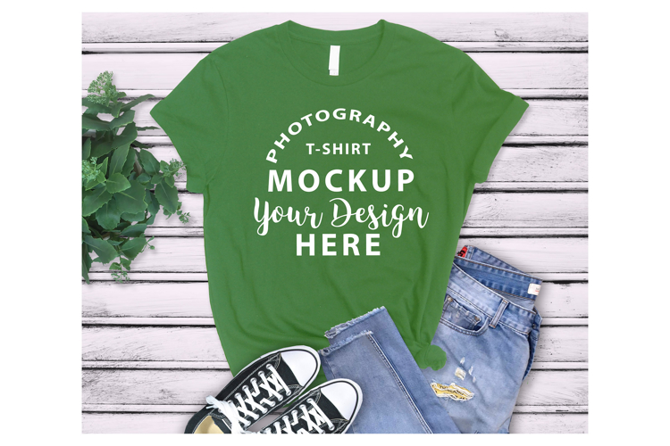 Bella Canvas 3001 Tshirt Mockup LEAF