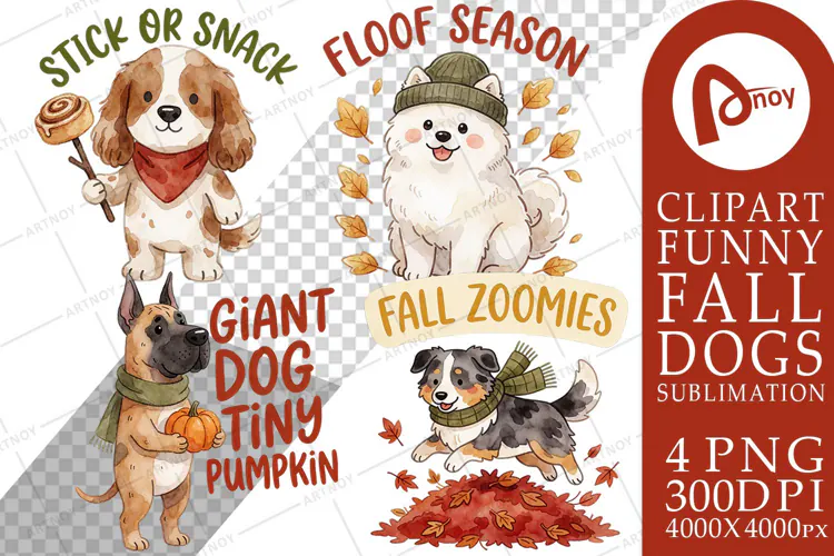 Leaf Pile Zoomies Cozy Chaos Sublimation