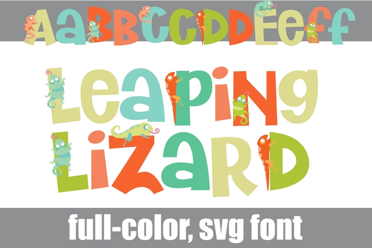Leaping Lizards Color Font