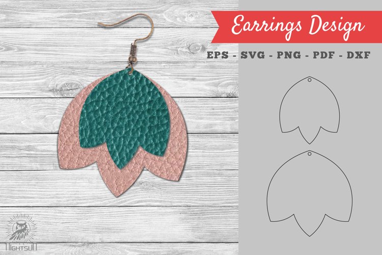 Leather Earring Design 04
