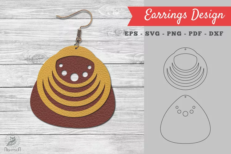 Leather Earring Design 06