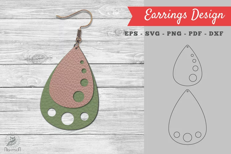 Leather Earring Design 07