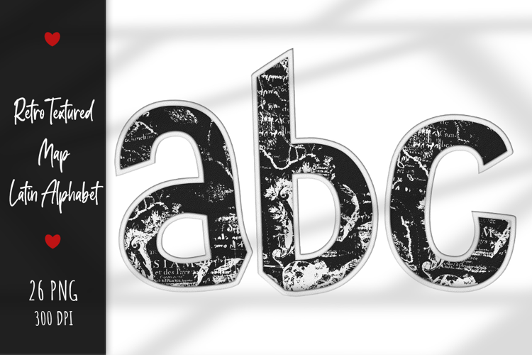 Leather Alphabet with Vintage Pattern