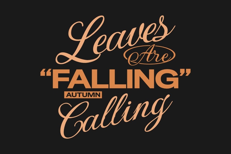 Autumn Calling Autumn Typography T-shirt Design