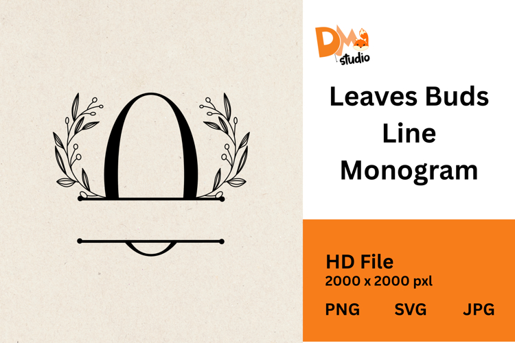 Leaves Buds Line Monogram