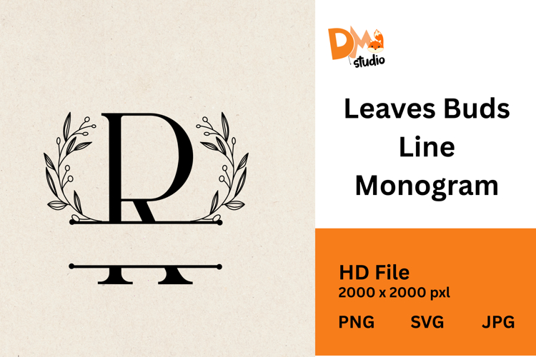 Leaves Buds Line Monogram
