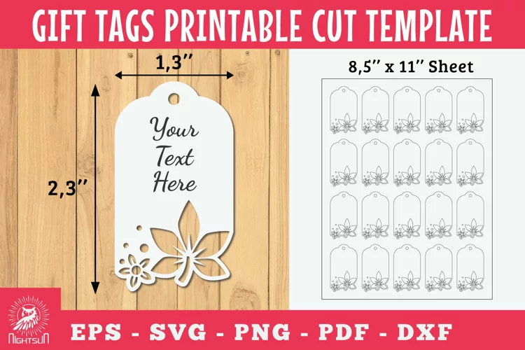 Leaves Gift Tags Printable Cut