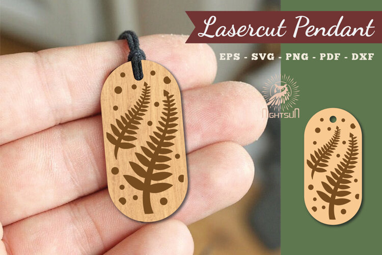 Leaves Lasercut Pendant example image 1