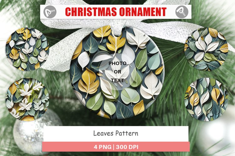 Christmas Ornaments Leaves Pattern
