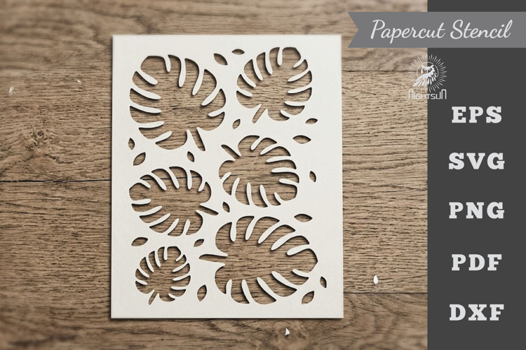 Leaves Pattern Stencil Paper cutting