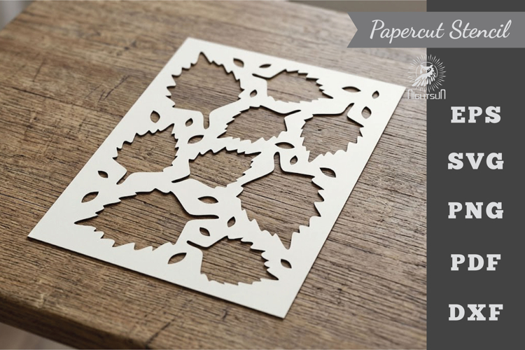 Leaves Pattern Stencil Paper cutting