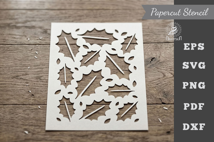 Leaves Pattern Stencil Paper cutting