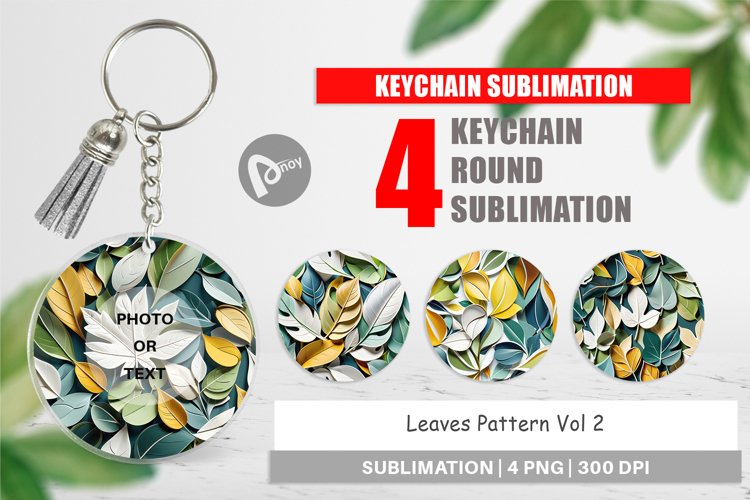 Keychain Leaves Pattern example image 1