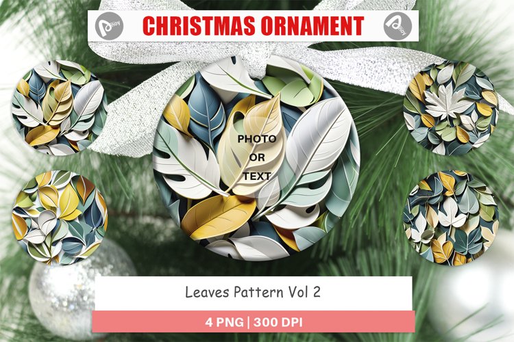 Christmas Ornaments Leaves Pattern