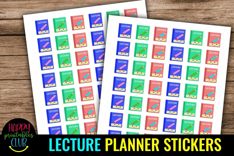 Lecture Planner Stickers I Class Lecture Reminder Stickers