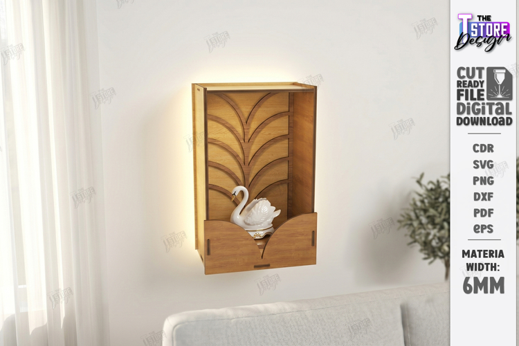 LED Hanging Plant Shelf Laser Cut | Wall Decor | Home Decor example image 1