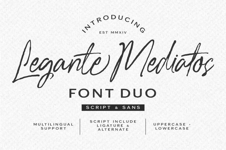 Legante Mediatos Script Sans Font Duo