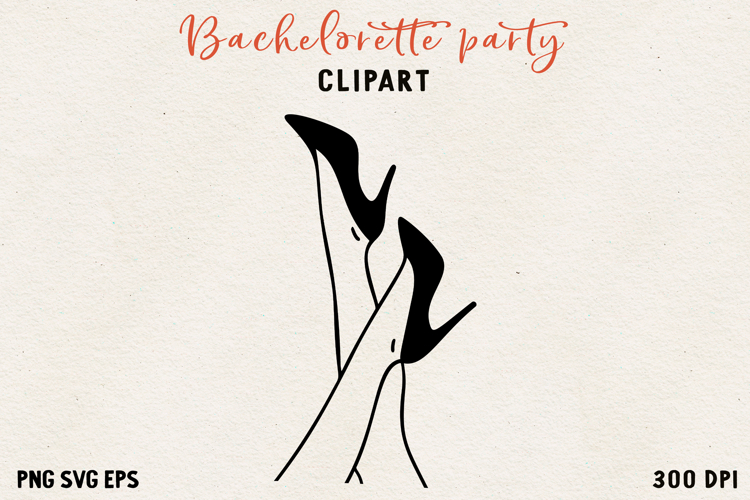 Bachelorette Party Line Art Clipart Bride SVG PNG EPS