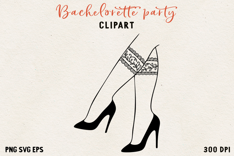 Bachelorette Party Line Art Clipart Bride SVG PNG EPS