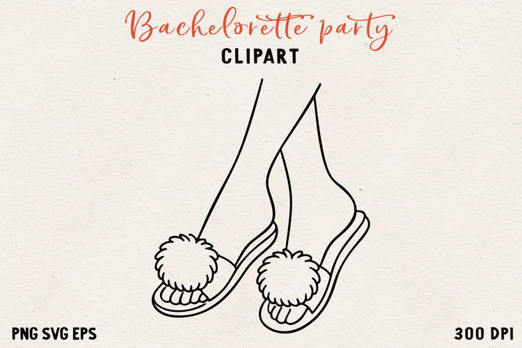 Bachelorette Party Line Art Clipart Bride SVG PNG EPS