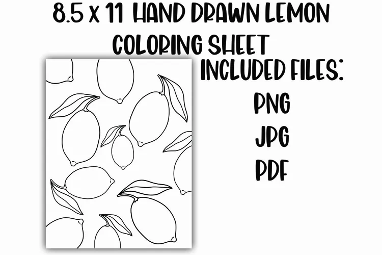 Lemon Coloring Sheet