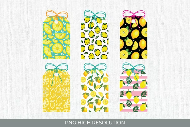 Lemon Patterned Shaped Tag
