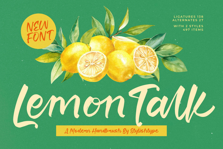 Lemon Talk - Modern Handbrush Font