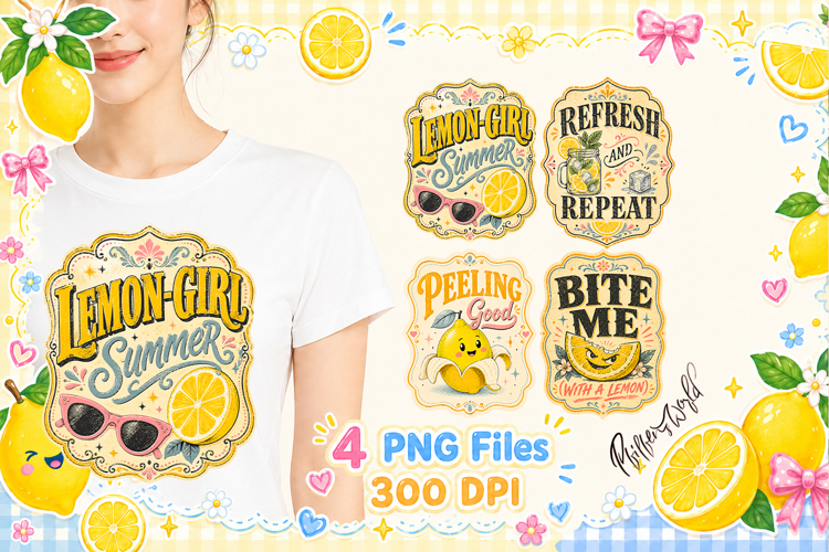 Vintage Lemon Quotes| Lemon Lover Designs | Girly PNGs