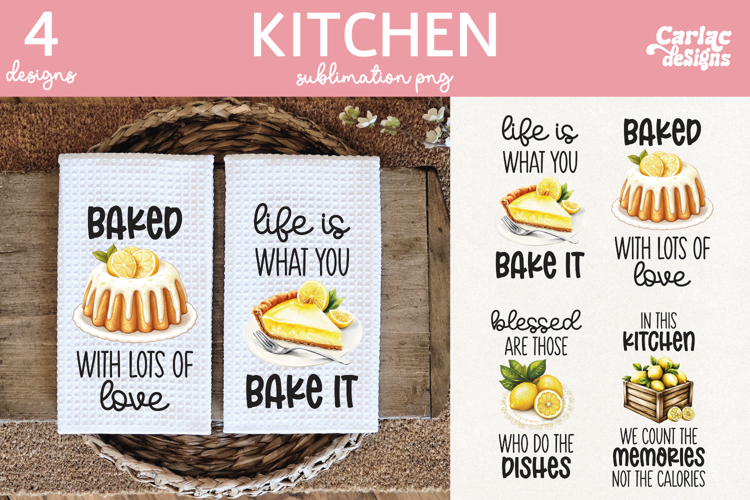Lemons Kitchen Towel Sublimation, Farmhouse Kitchen Towel