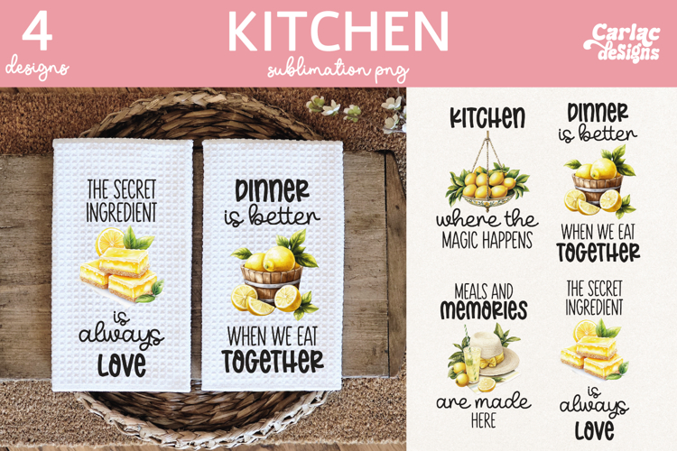 Lemons Kitchen Towel Sublimation, Farmhouse Kitchen Towel