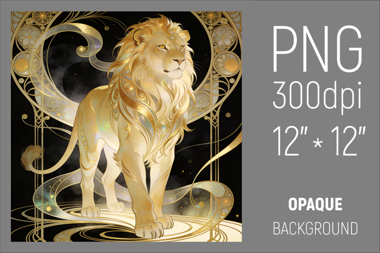 Leo Zodiac Sign Clipart | Mystical Horoscope Illustratio