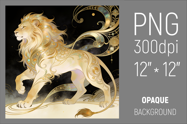 Leo Zodiac Sign Clipart | Mystical Horoscope Illustratio