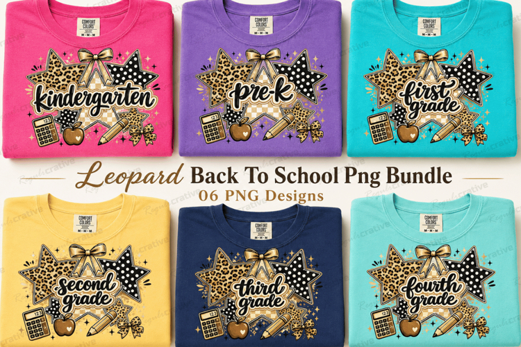 Leopard Back To School Png Bundle