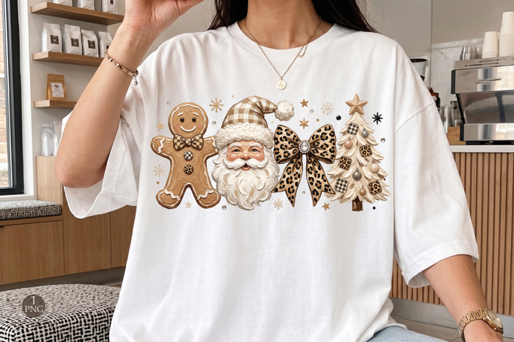 Leopard Christmas Crew PNG Design,Retro Coquette Png