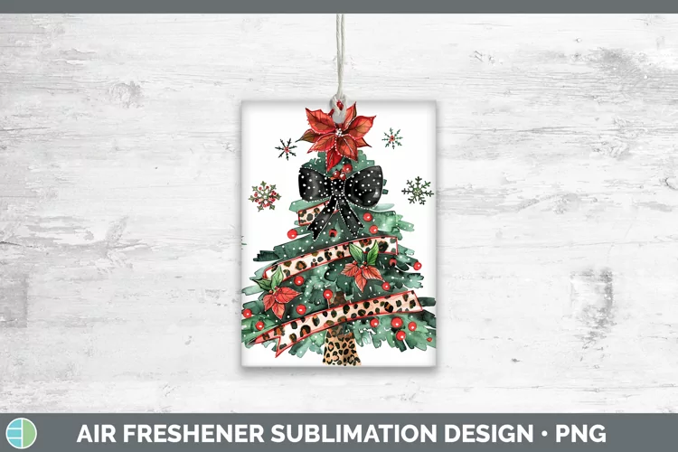 Leopard Christmas Tree Air Freshener Sublimation Car Freshen