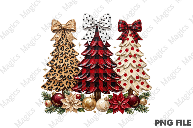 Leopard Coquette Christmas Tree PNG