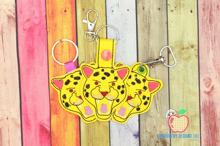 Leopard Face ITH KeyFob Snaptab example image 1