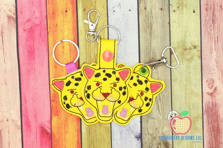 Leopard Face ITH KeyFob Snaptab