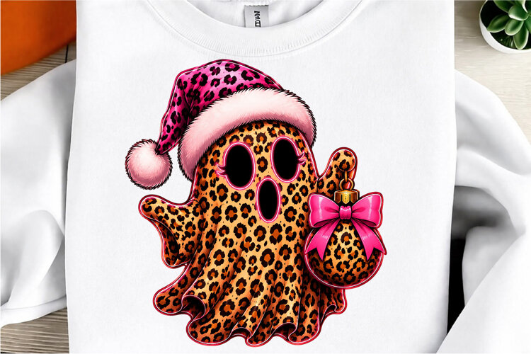 Leopard Ghost Christmas PNG example image 1
