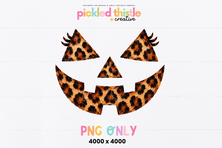 Leopard Jack O Lantern Face PNG