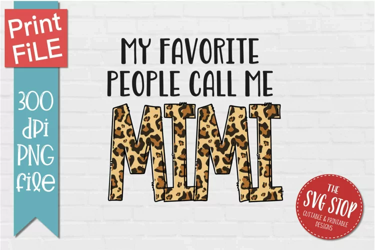 Favorite People Call Me Mimi | Grandmother Coffee Mug PNG